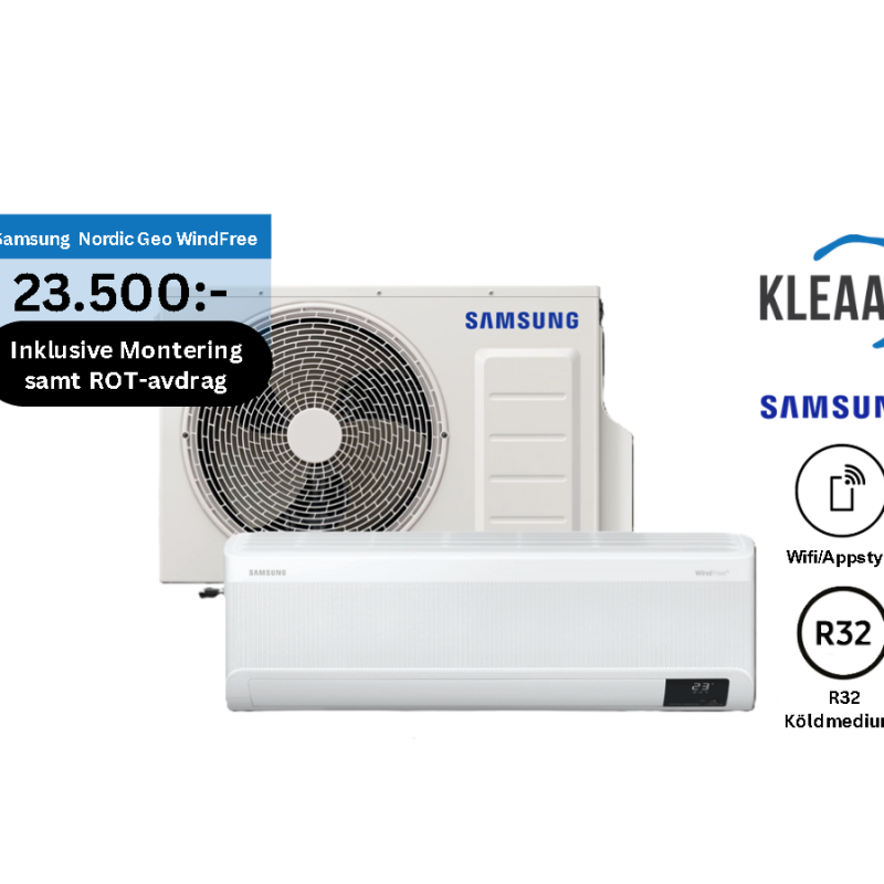 Samsung – Nordic Wind-Free Luftvärmepump