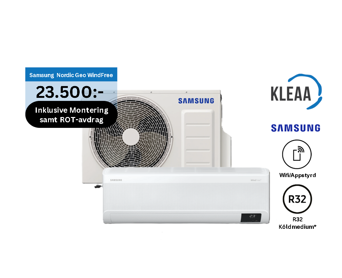 Samsung – Nordic Wind-Free Luftvärmepump